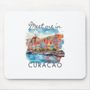 Curacao Caribbean Islands Travel Trip Meet Me In C Mouse Pad
