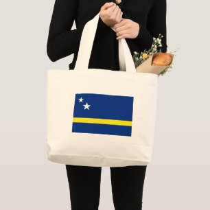 Curacao Country Vacation Flag National Patriotic Large Tote Bag