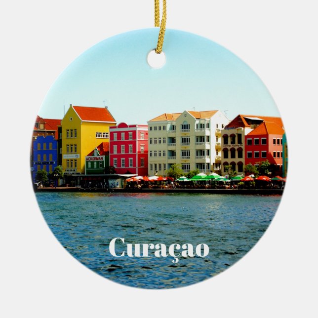 Curacao Design  Ceramic Tree Decoration (Front)