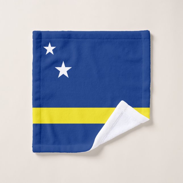 Curacao Flag Bath Towel Set (Wash Cloth)