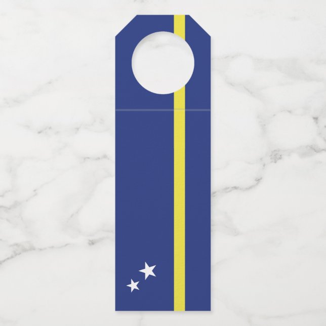 Curaçao flag bottle tag (Front)