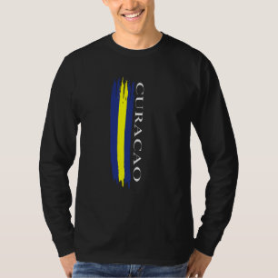 Curacao Flag Colour Stripes T-Shirt