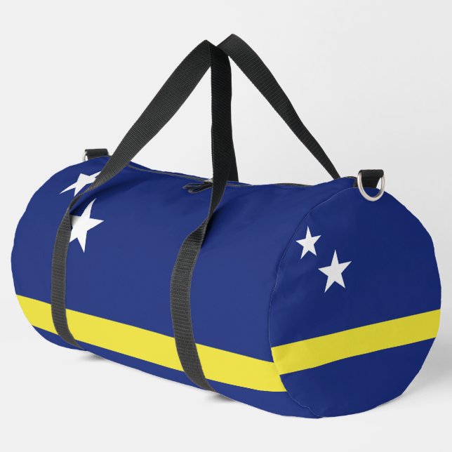 Curaçao flag duffle bag (Left Corner)