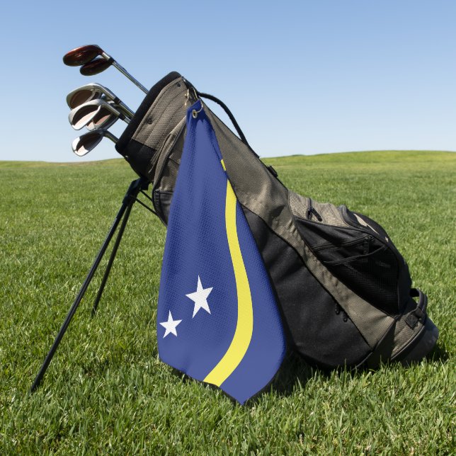 Curaçao flag golf towel (Green)