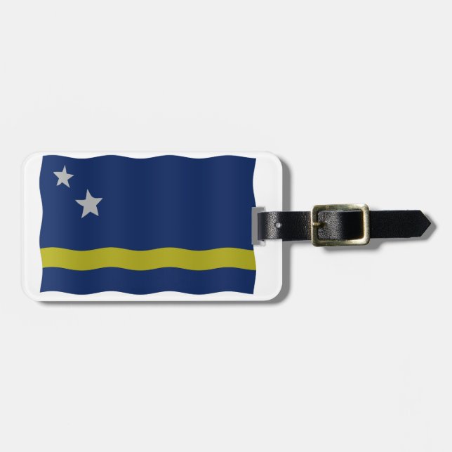 Curacao flag luggage tag (Front Horizontal)