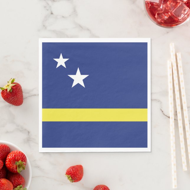 Curaçao flag napkin (Insitu)
