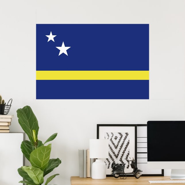 Curaçao flag poster (Home Office)