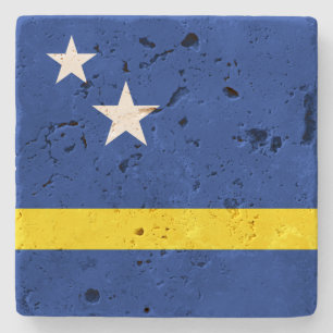 Curacao Flag Stone Coaster