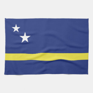 Curaçao flag tea towel