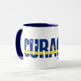 Curaçao Flag Text | Caribbean Pride Design Mug