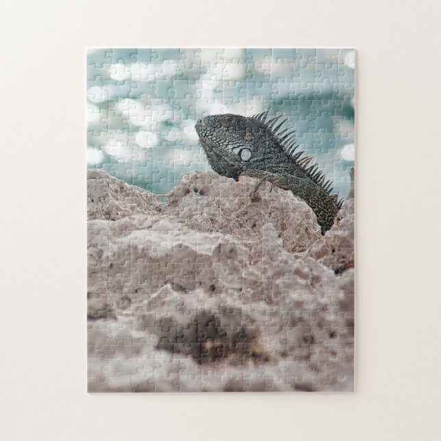 Curacao - Green Iguana - Animal Jigsaw Puzzle (Vertical)