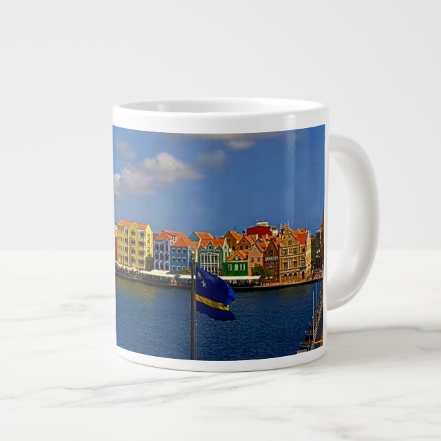 Curacao Impression  Large Coffee Mug (Front Right)