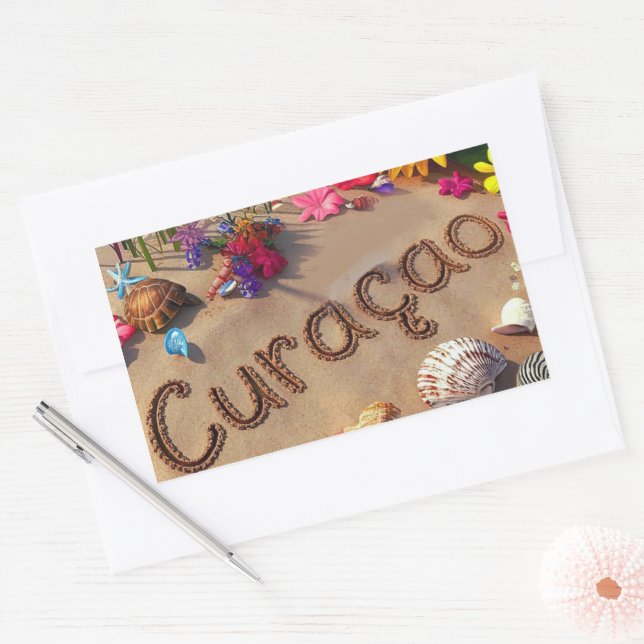 Curacao Impression Rectangular Sticker (Envelope)