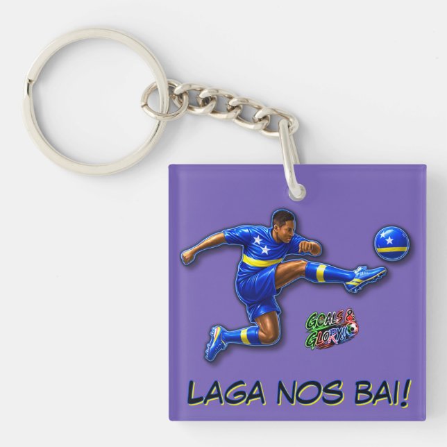Curacao Let's Go Key Ring (Front)