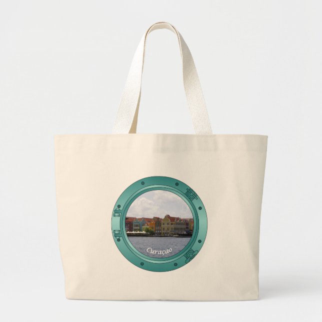 Curacao Porthole Large Tote Bag (Front)