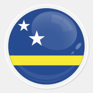 Curaçao Round icon flag Classic Round Sticker