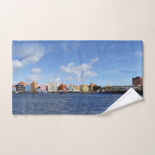 Curaçao Skyline w/out text (customisable) Hand Towel