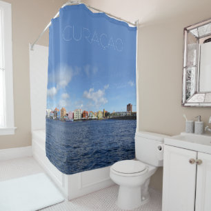 Curaçao Skyline w/out text (customisable) Shower Curtain