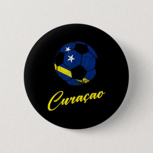 Curacao Soccer Ll,curacao,flag Of Curacao,curacao  6 Cm Round Badge