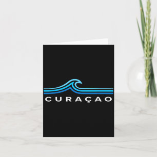 Curacao Waves Vintage Mens Womens Girls Boys Card