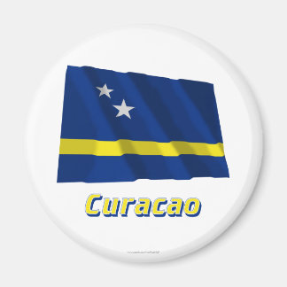 Curacao Waving Flag with Name Magnet