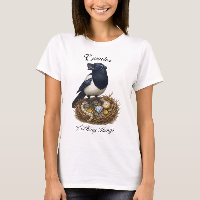 Curator of Shiny Things – Magpie Bling ELGIS T-Shirt (Front)