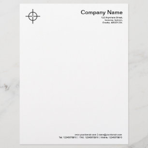 Curcular Crosshairs - Black Letterhead Design