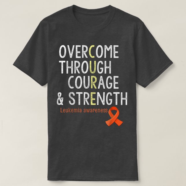cure ADHD overcome through courage strength ADHD a T-Shirt (Design Front)