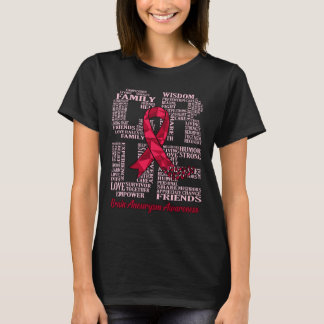 Cure Brain Aneurysm Awareness Ribbon Month Support T-Shirt
