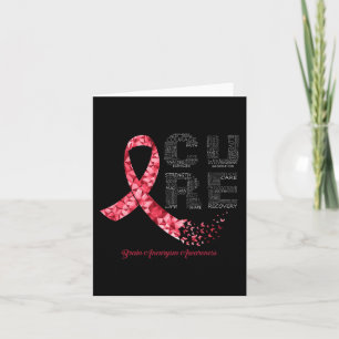 CURE Burgundy Ribbon Brain Aneurysm Awareness  Card