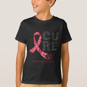Cure Burgundy Ribbon Brain Aneurysm Awareness T-Shirt