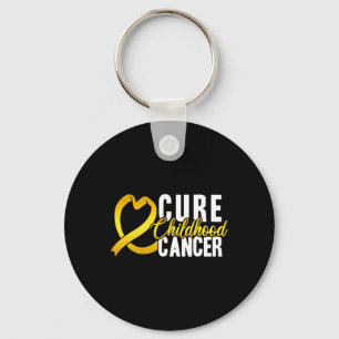 Cure Childhood Cancer  Childhood Cancer Ribbon Awa Key Ring