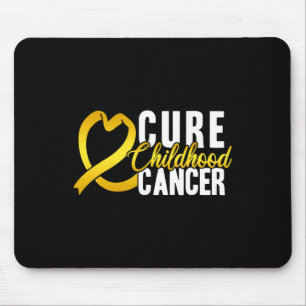Cure Childhood Cancer  Childhood Cancer Ribbon Awa Mouse Pad