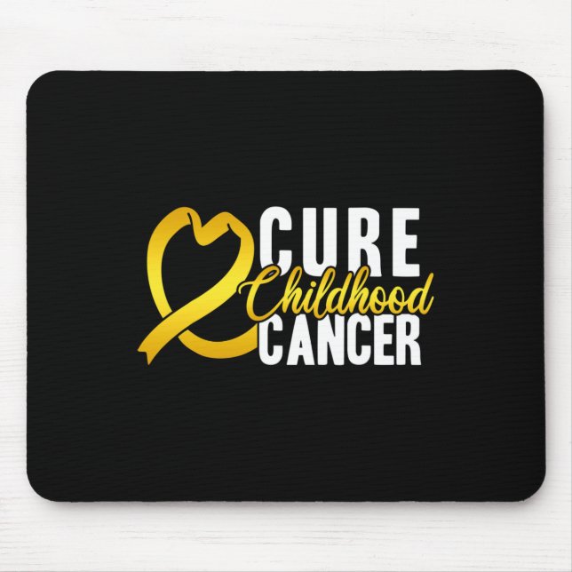Cure Childhood Cancer  Childhood Cancer Ribbon Awa Mouse Pad (Front)