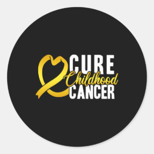 Cure Childhood Cancer Childhood Cancer Ribbon Awar Classic Round Sticker