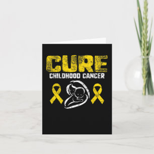 Cure Childhood Cancer Gold Ribbon Support Mum awar Card