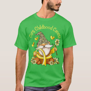 Cure Childhood Cancer Golden Ribbon Gnome Cancer A T-Shirt
