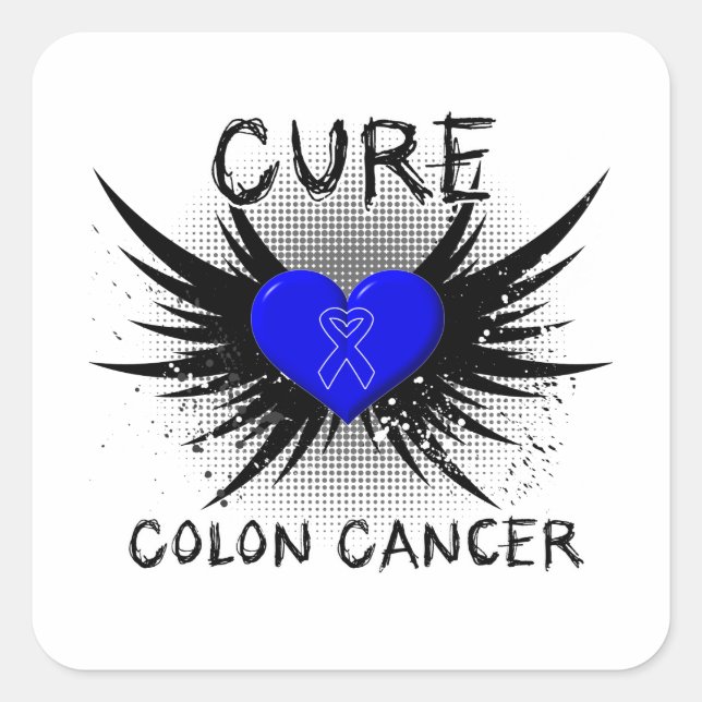 Cure Colon Cancer Square Sticker (Front)