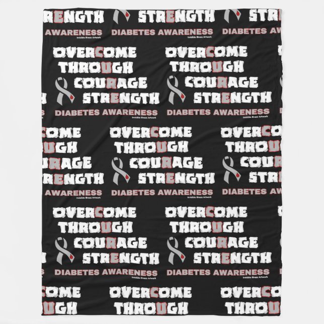 CURE...Diabetes Fleece Blanket (Front)