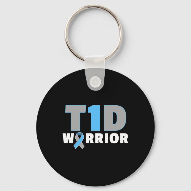 Cure Diabetic - Fun T1d Diabetes One Awareness  Key Ring (Front)