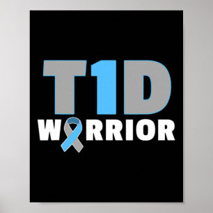Cure Diabetic - Fun T1d Diabetes One Awareness  Poster