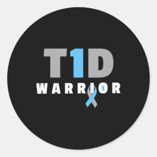 Cure Diabetic - Fun Type 1 Diabetes Awareness  Classic Round Sticker