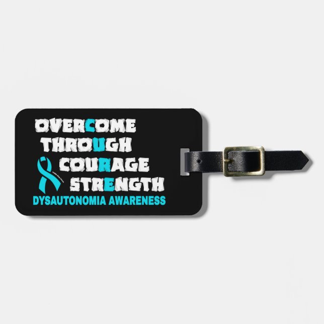 CURE...Dysautonomia Luggage Tag (Front Horizontal)