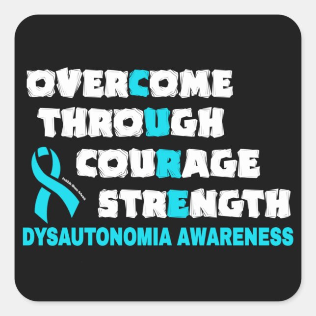 CURE...Dysautonomia Square Sticker (Front)
