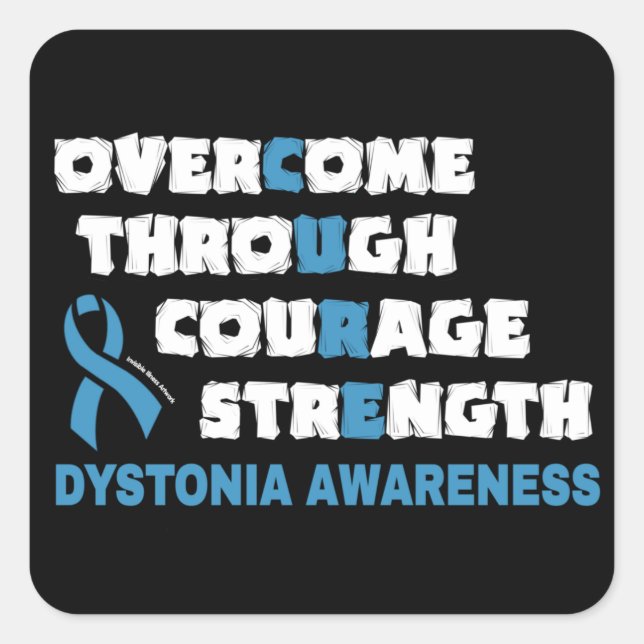 CURE...Dystonia Square Sticker (Front)