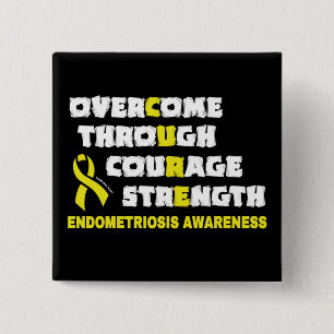 CURE...Endometriosis 15 Cm Square Badge