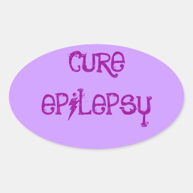 CURE EPILEPSY OVAL STICKER (Front)