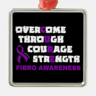 CURE...Fibro Metal Ornament