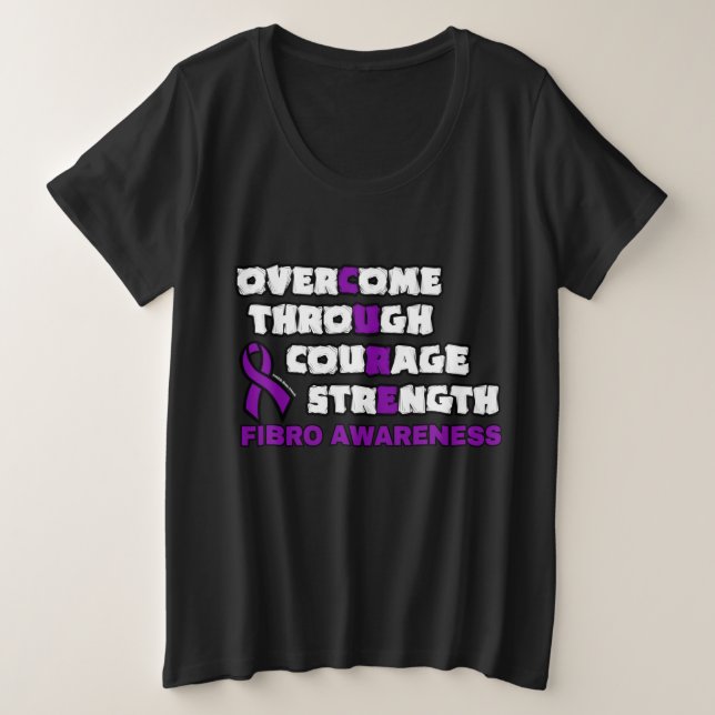CURE...Fibro Plus Size T-Shirt (Design Front)