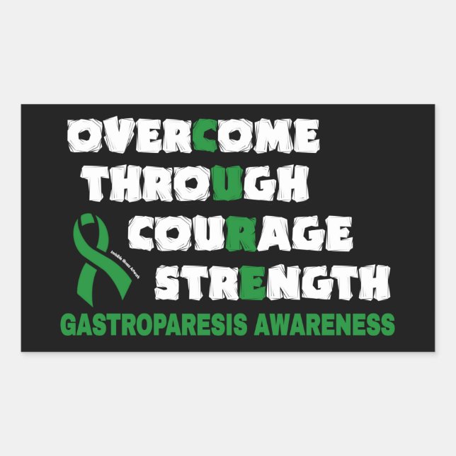 CURE...Gastroparesis Rectangular Sticker (Front)